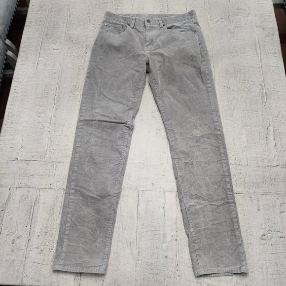 Brooks Brothers Gray Slim Fit Corduroy Cotton Stretch‎ Pants Men's Size 32x32 - Picture 2 of 9